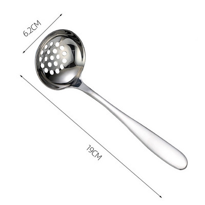 Nauja ilga rankena Pagilinti rameno sriubos šaukštas kaušelis kiaurasamtis nerūdijančio plieno stalo reikmenys, valgomieji šaukštai, virtuvės reikmenys