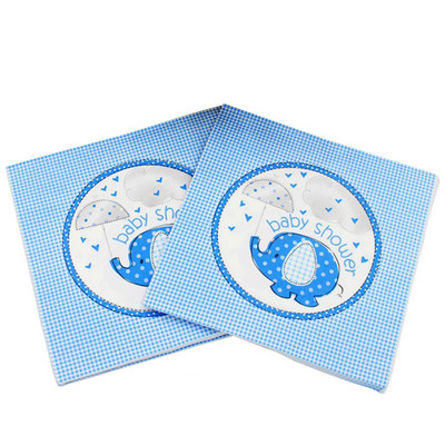 20gab./daudz. Skaisti rozā zils Zīdaiņu un rotaļu lācītis Papīra salvetes dvieļi bērniem Daudz laimes dzimšanas dienā ballītes piederumi bērnu šovs Dekorācija