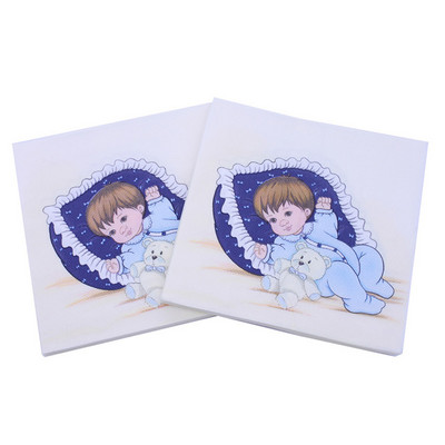 20gab./daudz. Skaisti rozā zils Zīdaiņu un rotaļu lācītis Papīra salvetes dvieļi bērniem Daudz laimes dzimšanas dienā ballītes piederumi bērnu šovs Dekorācija