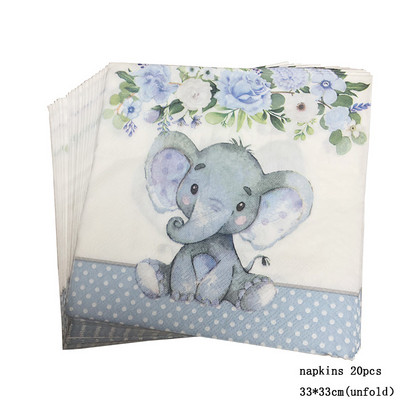 20gab./daudz. Skaisti rozā zils Zīdaiņu un rotaļu lācītis Papīra salvetes dvieļi bērniem Daudz laimes dzimšanas dienā ballītes piederumi bērnu šovs Dekorācija