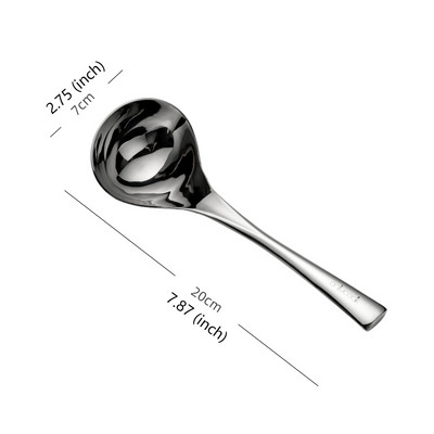 „Onlycook“ didelis sriubos šaukštas 304 nerūdijančio plieno didelis šaukštas, tinkamas maistui, buitinė ilga rankena karšto puodo šaukštas, apsaugantis nuo nuplikimo