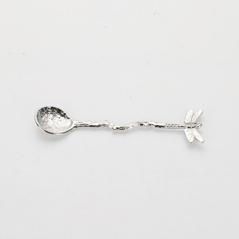 Κουτάλι καφέ Vintage Hammer Effect Zinc Alloy Dragonfly Star Branch Κουτάλι παγωτού για εργαλεία και συσκευές κουζίνας