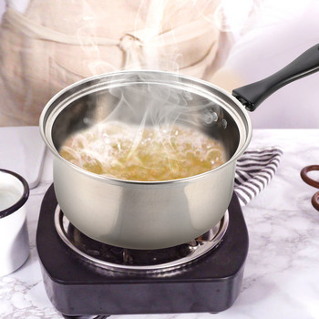 Тенджера от неръждаема стомана Многофункционална тенджера Ежедневна употреба Затопляне на супа с масло Кухня за готвене Гъсто мляко