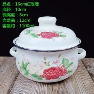 Emailpott kodumajapidamises kasutatava topeltkõrva supipott portselanist hautamispott hautamispott emailpott pajapott induktsioonpliit gaasipliit