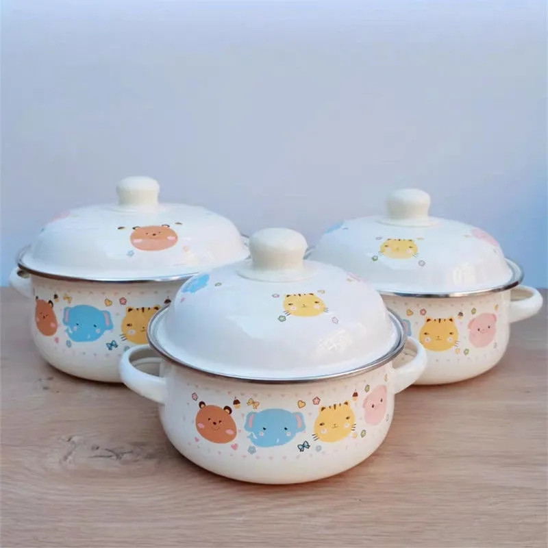 Emailpott kodumajapidamises kasutatava topeltkõrva supipott portselanist hautamispott hautamispott emailpott pajapott induktsioonpliit gaasipliit