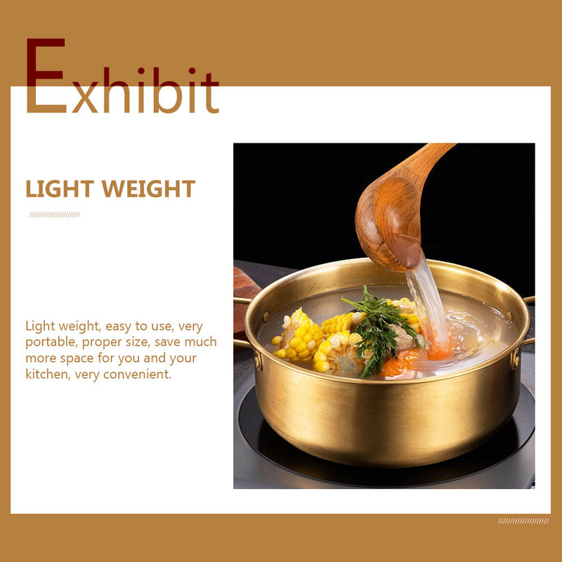 Hot Pot korejiešu ramen Camping Pot nerūsējošā tērauda mērce pannas vāks ātrās nūdeļu katls piena ātrās nūdeļu plīts