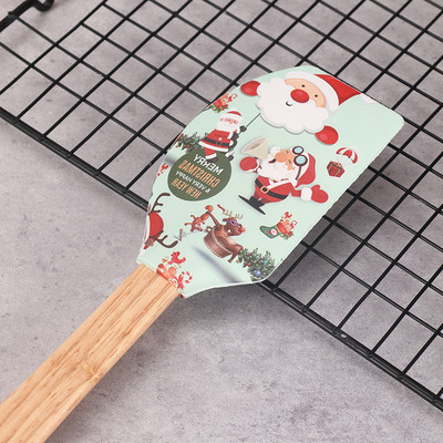 Silikoonist kulbiga lusikaga kuumakindel supikulp, tahke kattega käepidemega Utensilios De Cocina silikoonist spaatlitangid