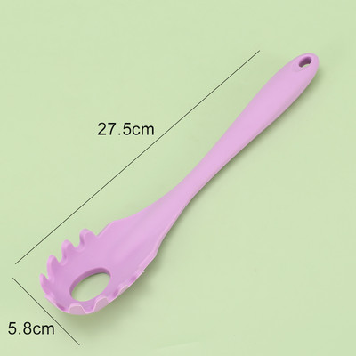 Silikoonist kulbiga lusikaga kuumakindel supikulp, tahke kattega käepidemega Utensilios De Cocina silikoonist spaatlitangid