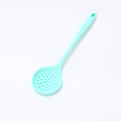 Silikoonist kulbiga lusikaga kuumakindel supikulp, tahke kattega käepidemega Utensilios De Cocina silikoonist spaatlitangid