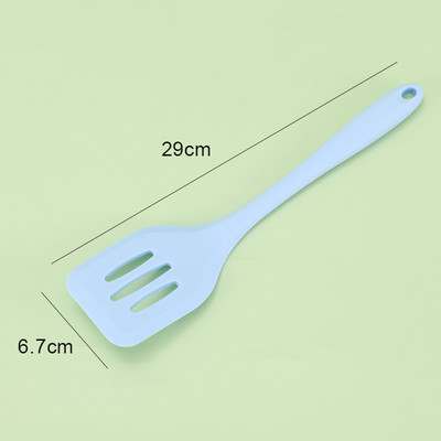 Silikoonist kulbiga lusikaga kuumakindel supikulp, tahke kattega käepidemega Utensilios De Cocina silikoonist spaatlitangid