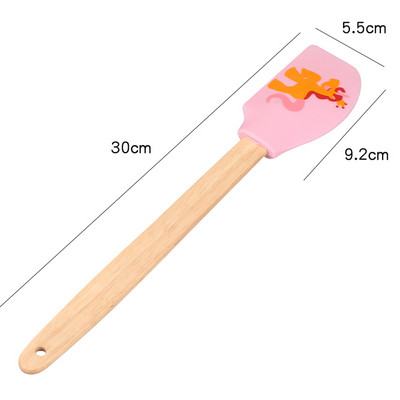 Silikoonist kulbiga lusikaga kuumakindel supikulp, tahke kattega käepidemega Utensilios De Cocina silikoonist spaatlitangid