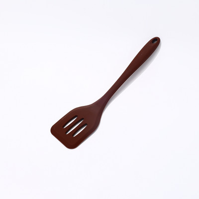 Silikoonist kulbiga lusikaga kuumakindel supikulp, tahke kattega käepidemega Utensilios De Cocina silikoonist spaatlitangid