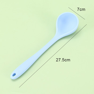Silikoonist kulbiga lusikaga kuumakindel supikulp, tahke kattega käepidemega Utensilios De Cocina silikoonist spaatlitangid