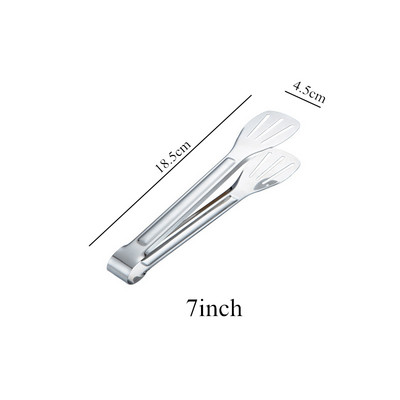 Щипка за барбекю от неръждаема стомана Щипка за храна, щипка за сервиране на салата, хляб, кухненска щипка за барбекю, кухненски инструмент