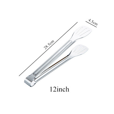 Щипка за барбекю от неръждаема стомана Щипка за храна, щипка за сервиране на салата, хляб, кухненска щипка за барбекю, кухненски инструмент