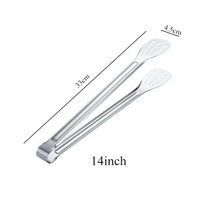 Щипка за барбекю от неръждаема стомана Щипка за храна, щипка за сервиране на салата, хляб, кухненска щипка за барбекю, кухненски инструмент
