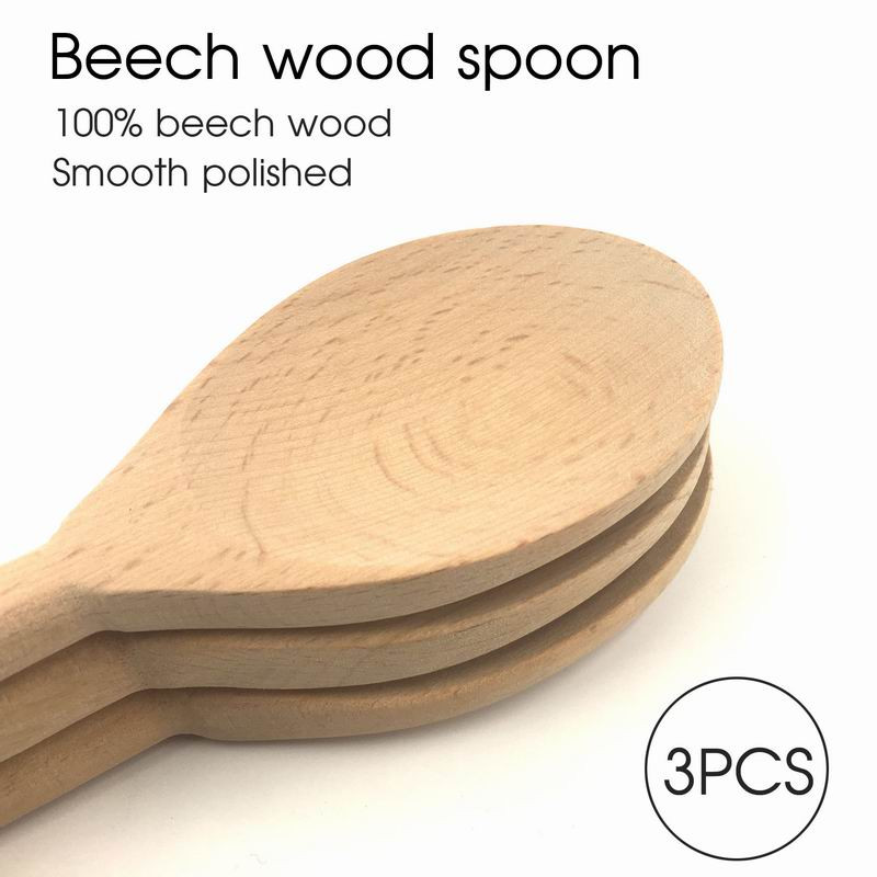 Dižskābarža koka masīvkarote, 3 gab., virtuves piederumu komplekts, apaļas formas koka trauks, virtuves šefpavāra instrumenti ēdiena gatavošanai, maisīšana, maisīšana