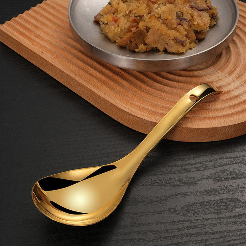 Liela publiska rīsu zupas karote, kauss no nerūsējošā tērauda, galda trauki servēšanai Ēdienu gatavošanas trauki virtuves piederumiem