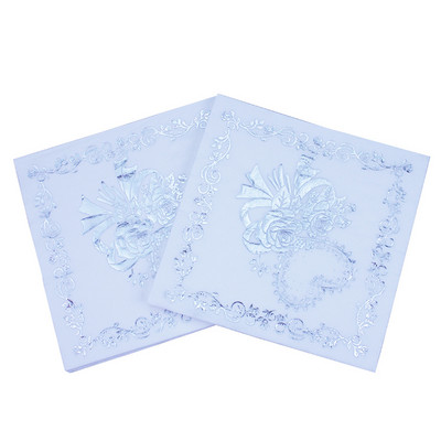 20db/tétel szép Golden Rose szalvéták arany/ezüst Rózsa papírszalvéta esküvői kellékekhez Valentin napi díszek