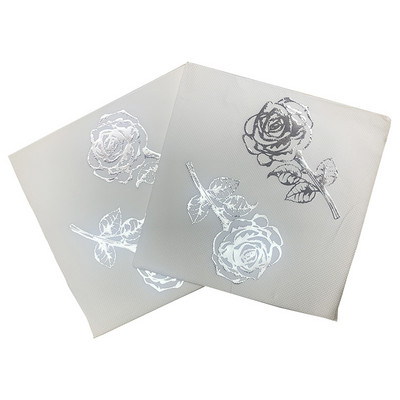 20db/tétel szép Golden Rose szalvéták arany/ezüst Rózsa papírszalvéta esküvői kellékekhez Valentin napi díszek