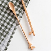 Viegla, laba koka zaru formas maisīšanas karote, 2 stilu maisīšanas karote, nesatur BPA mājsaimniecībai