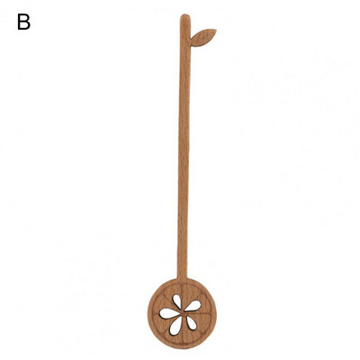 Viegla, laba koka zaru formas maisīšanas karote, 2 stilu maisīšanas karote, nesatur BPA mājsaimniecībai