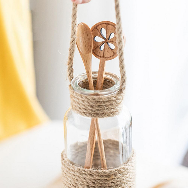 Viegla, laba koka zaru formas maisīšanas karote, 2 stilu maisīšanas karote, nesatur BPA mājsaimniecībai