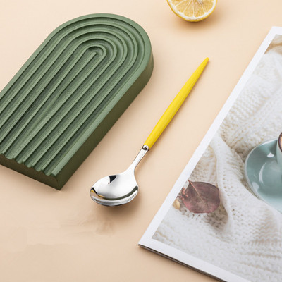 Κουτάλια για σούπα από ανοξείδωτο ατσάλι Πολυλειτουργική μεζούρα ρυζιού σε σκανδιναβικό στυλ Πολύχρωμα κουτάλια γυαλίσματος καθρέφτη Οικιακό σερβίτσιο