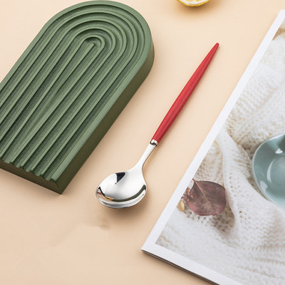 Κουτάλια για σούπα από ανοξείδωτο ατσάλι Πολυλειτουργική μεζούρα ρυζιού σε σκανδιναβικό στυλ Πολύχρωμα κουτάλια γυαλίσματος καθρέφτη Οικιακό σερβίτσιο