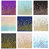 33 см * 33 см хартиена салфетка Кърпичка със синьо лилаво цвете на точки Изработка Декупаж Момиче Момче Дете Парти за рожден ден Салфетки