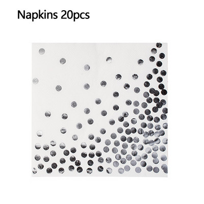 33 см * 33 см хартиена салфетка Кърпичка със синьо лилаво цвете на точки Изработка Декупаж Момиче Момче Дете Парти за рожден ден Салфетки