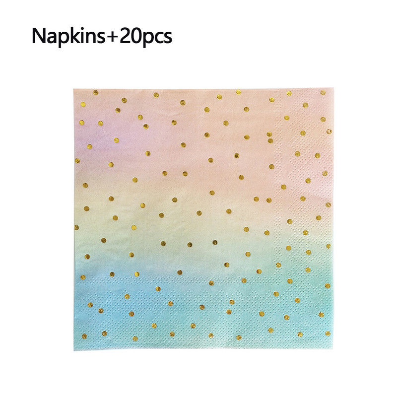33 см * 33 см хартиена салфетка Кърпичка със синьо лилаво цвете на точки Изработка Декупаж Момиче Момче Дете Парти за рожден ден Салфетки