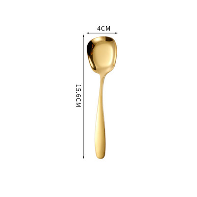 304 rozsdamentes acél sűrített rizskanál lapos aljú, többcélú, mélyített, négyzet alakú leveses merőkanál konyhai étkészlet