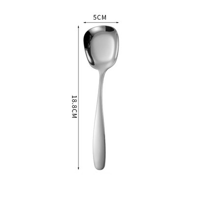 304 rozsdamentes acél sűrített rizskanál lapos aljú, többcélú, mélyített, négyzet alakú leveses merőkanál konyhai étkészlet