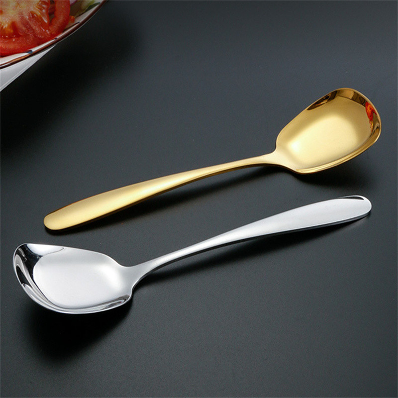 304 rozsdamentes acél sűrített rizskanál lapos aljú, többcélú, mélyített, négyzet alakú leveses merőkanál konyhai étkészlet