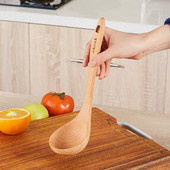 „Onlycook“ namų apyvokos medinis šaukštas sriubos šaukštas buko medžio virtuvės medinis didelis šaukštas sriuba medinis šaukštas šaukštas