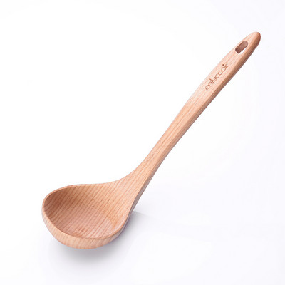 „Onlycook“ namų apyvokos medinis šaukštas sriubos šaukštas buko medžio virtuvės medinis didelis šaukštas sriuba medinis šaukštas šaukštas