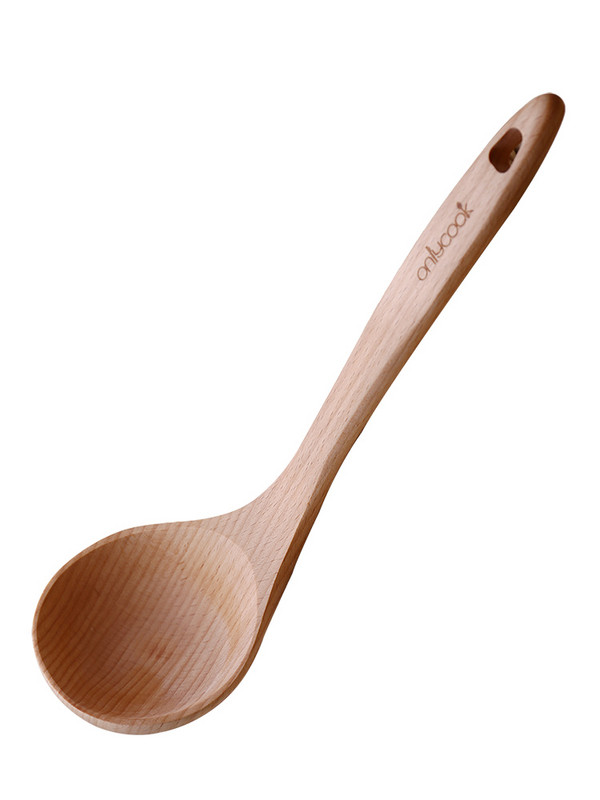„Onlycook“ namų apyvokos medinis šaukštas sriubos šaukštas buko medžio virtuvės medinis didelis šaukštas sriuba medinis šaukštas šaukštas