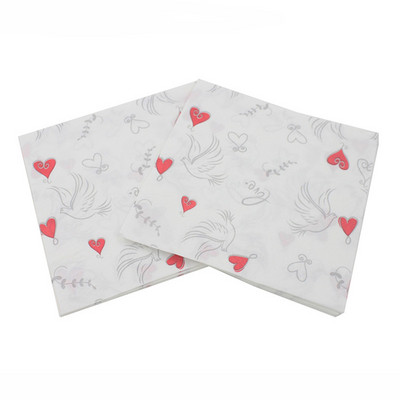 20db/tétel Új stílusú kreatív Esküvői Papírszalvéták Love szalvéta törölköző esküvőre és eljegyzési partira Kellékek otthoni dekorációk