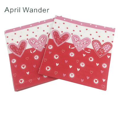 20db/tétel Új stílusú kreatív Esküvői Papírszalvéták Love szalvéta törölköző esküvőre és eljegyzési partira Kellékek otthoni dekorációk