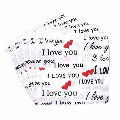 20db/tétel Új stílusú kreatív Esküvői Papírszalvéták Love szalvéta törölköző esküvőre és eljegyzési partira Kellékek otthoni dekorációk