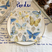 20 τεμ/τσάντα Vintage πεταλούδα λουλούδι Decoupage Χαρτοπετσέτες χαρτομάντηλα για πάρτι Επιτραπέζια σερβίτσια γάμου Χριστουγεννιάτικες προμήθειες 10