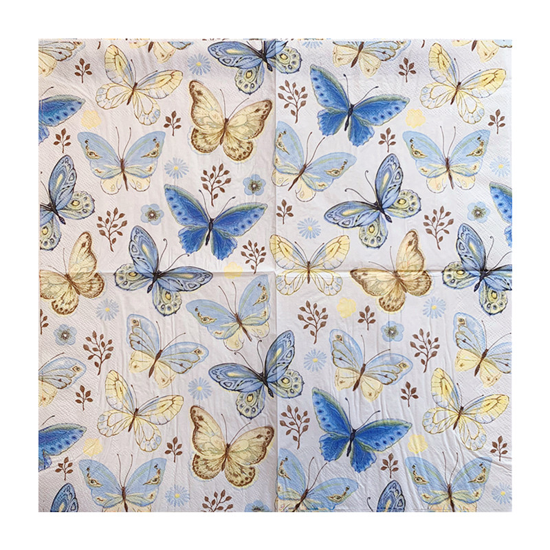 20gab./maisiņš Vintage tauriņu ziedi, dekupāžas papīra salvetes, papīra salvetes ballīšu galda piederumiem, kāzu festivāla Ziemassvētku piederumi 10