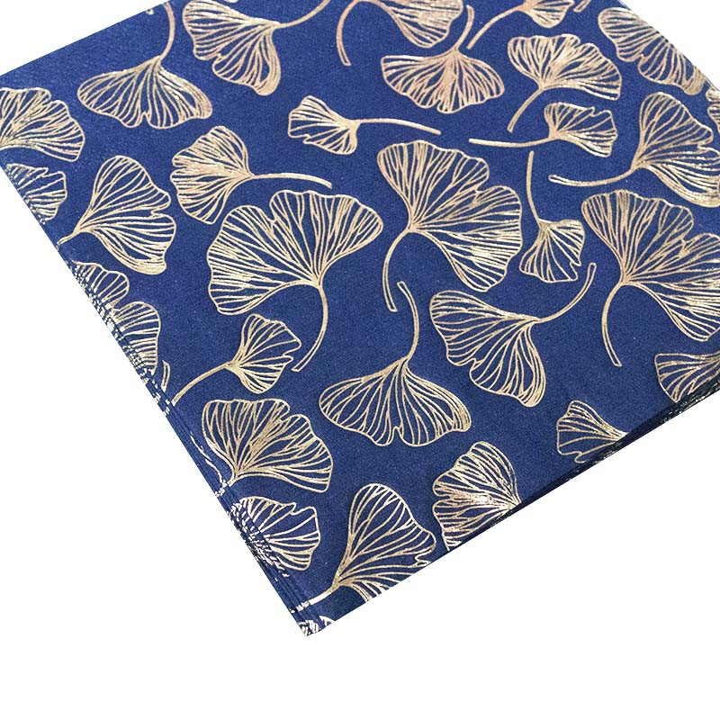 16 gab Vienreizējās lietošanas Ginkgo zelta folijas lapas papīra salvetes Kāzu dzimšanas dienas svinību dekorēšanas piederumi galda piederumi, salvetes videi draudzīgi