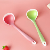 Ilgo koto silikoninis sriubos šaukštas karščiui atsparus košės šaukštas ryžių samčiai Virimo įrankiai Nelipnus virtuvės vakarienės šaukštas