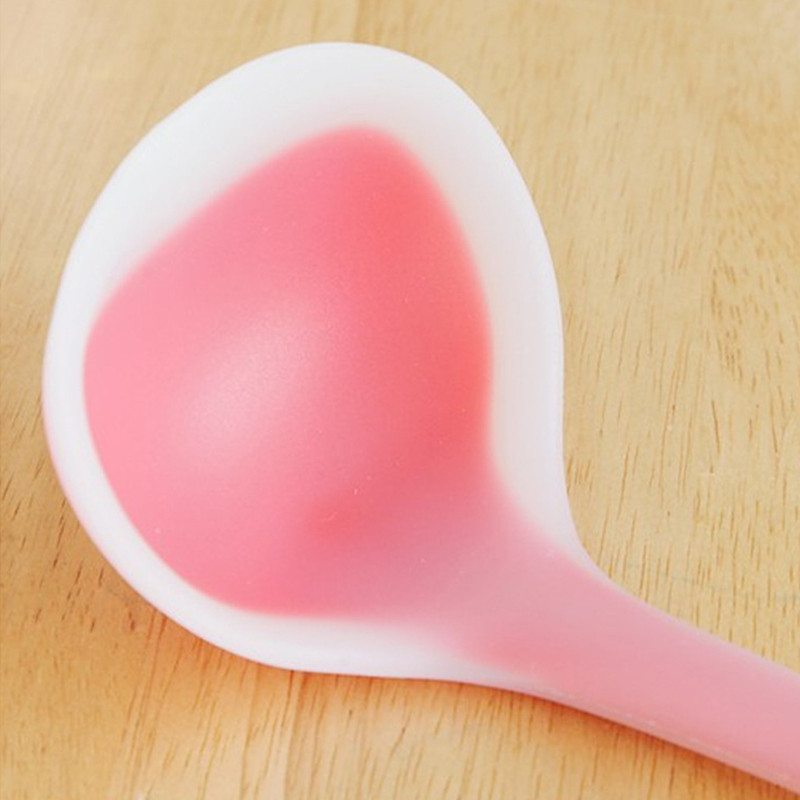 Ilgo koto silikoninis sriubos šaukštas karščiui atsparus košės šaukštas ryžių samčiai Virimo įrankiai Nelipnus virtuvės vakarienės šaukštas