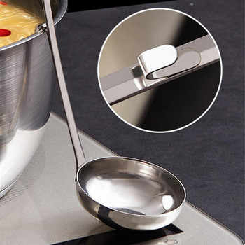 Черпак за супа от неръждаема стомана Гевгир Съдове за готвене Стоманена решетъчна лъжица Съд за готвене Домашна кухня Гореща тенджера Лъжица за супа