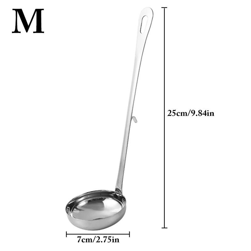 Nerūdijančio plieno sriubos kaušelis kiaurasamtis Stalo reikmenys Virtuvės reikmenys Plieninis šaukštas virimo indas Namų virtuvė karšto puodo sriubos šaukštas