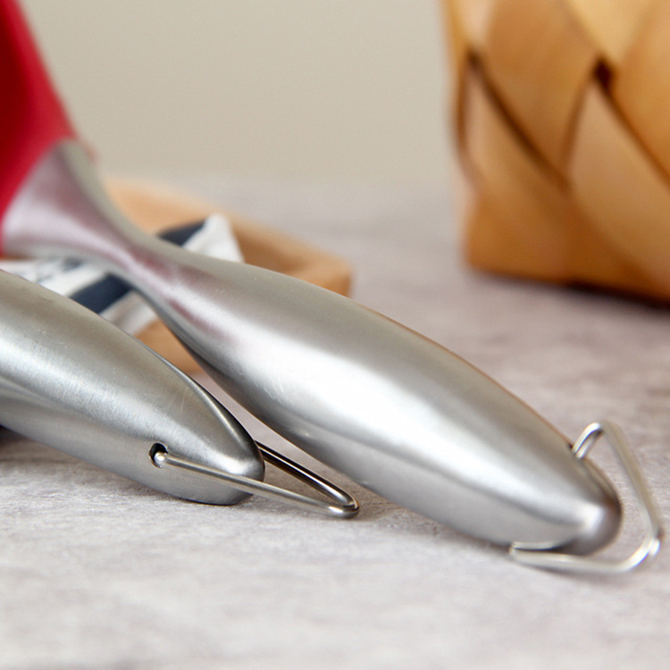 Virtuvinis silikoninis šaukštas silikoninis šaukštas vientisas silikoninis virtuvės šaukštas nerūdijančio plieno rankena ilgakočiai šaukštai