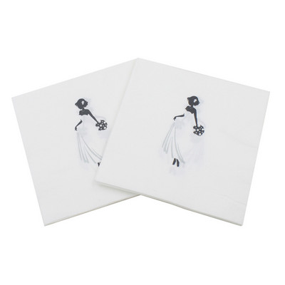 20db Arab menyasszony vőlegény szalvéta papír selyem esküvői party kávézó üveg dekoráció LUHONGPARTY